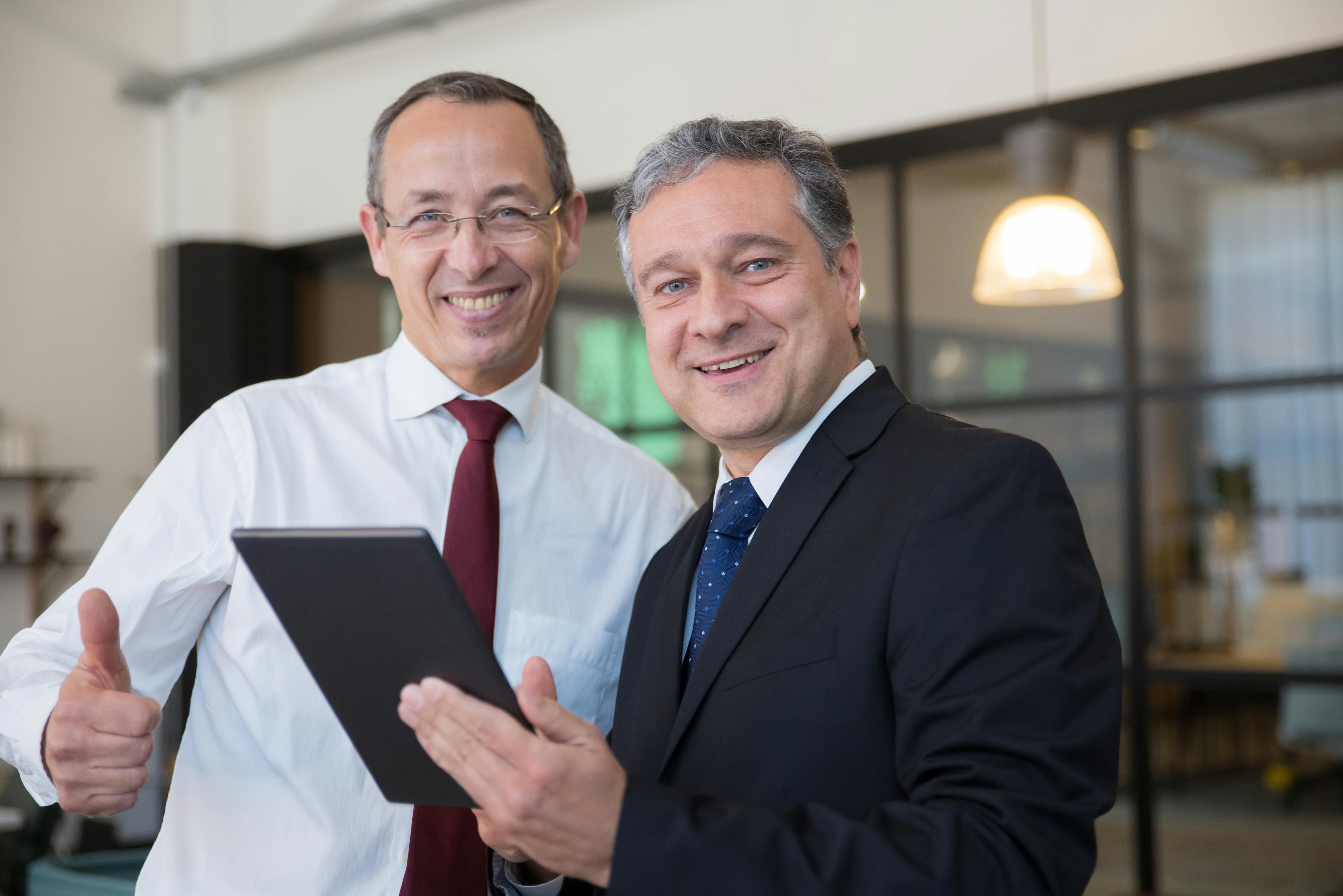 Healthcare executives in a strategic meeting